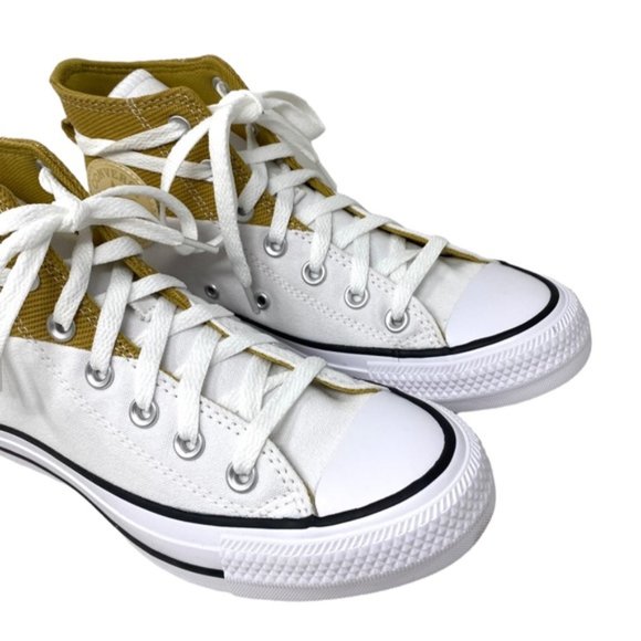 Converse Chuck Taylor High Top Sneakers Casual White Sesame Women Shoes A04511F - Picture 4 of 9